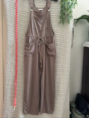 Final touch overall drawstring jumpsuit women’s size small